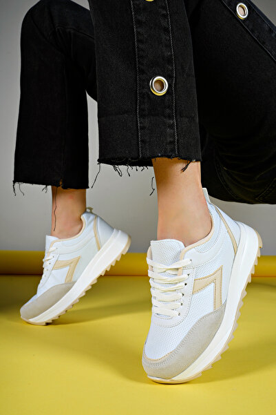 Riccon Dámské tenisky Thorvuss00121603 Bílá Béžová