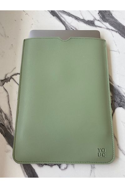 YOUC Design حقيبة كمبيوتر محمول MacBook Pro Air مقاومة للماء مقاس 13 بوصة و14 بوصة من الجلد النباتي