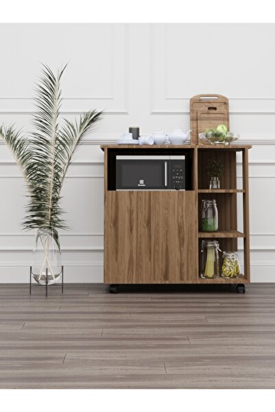 moka park avm Bozlale Tekerlekli Çok Amaçlı Kahve Köşesi & Mikrodalga Dolabı | Modern Mutfak Dolabı