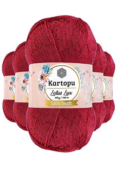 Kartopu 5 Adet Lotus Lux Bikini Büstiyer Bluz Simli Örgü İpi K141 Fuşya