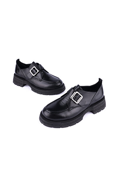 Emel Ayakkabı Hakiki Deri Rahat Tokalı Hafif Taban Oxford Ayakkabı