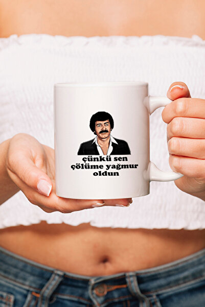Namgo Müslüm Baba Çölüme Yağmur Gift White Ceramic Handled Mug Cup Types