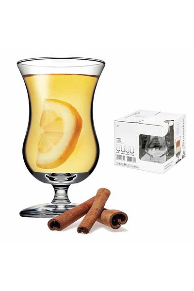 Paşabahçe Gala Footed Tea Glass, 4 pieces, 125 cc