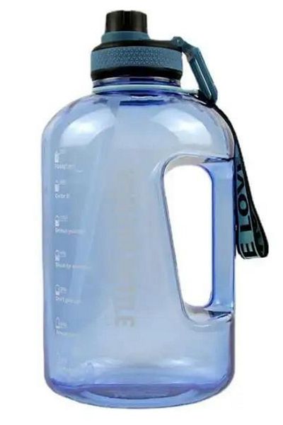 Kamardey 2200 ml Capacity Motivational Water Bottle - Bpa Free, BLUE Color Sports Water Bottle