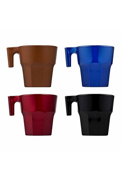 Paşabahçe 96802 Casablanca Metallic Espresso Glass Set, 4-piece