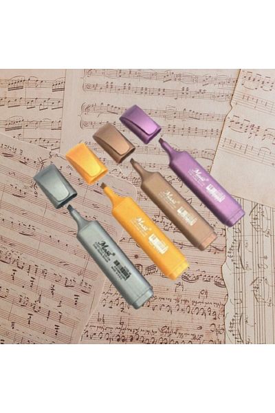 Art Tone MASIS PHOSPHORUS PEN HYGHLIGHTER WRITING MARKING METALLIC 4 PIECES H708 4M