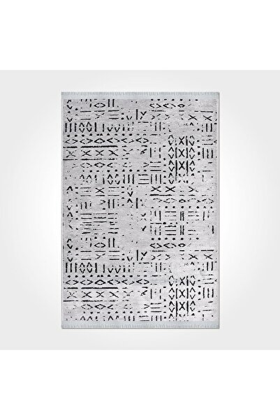 Crea Halı Vena Koleksiyonu Dokuma Gri Renk Özel Ölçü Halı-Yolluk