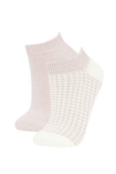 DeFacto Women's 2-Piece Cotton Booties Socks A4947axns