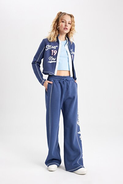 DeFacto Coool Wide Leg Printed Sweatpants B6776ax23wn