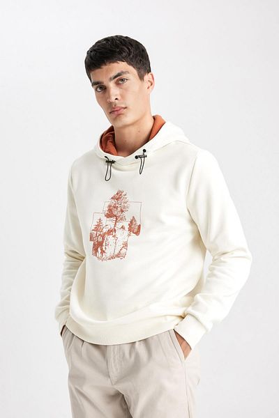 DeFacto Modern Fit Hooded Sweatshirt