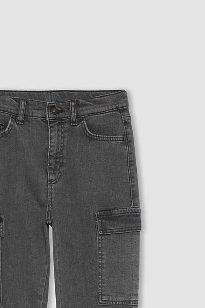 DeFacto Chlapecké džínové kalhoty Cargo Fit s rovnými nohama B7042A823Wn