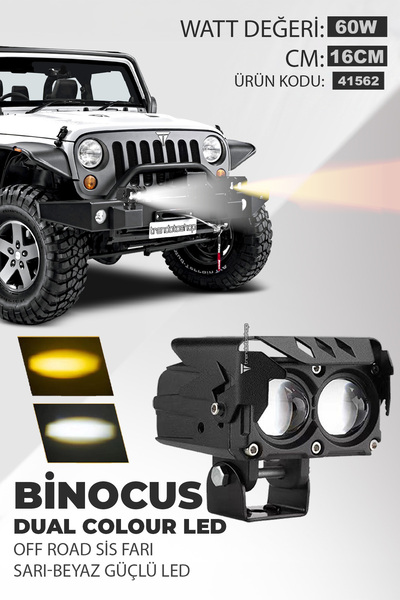 C9 Binocus Çift Renkli Universal Off Road Sis Farı Mini Spot Lens Led Far