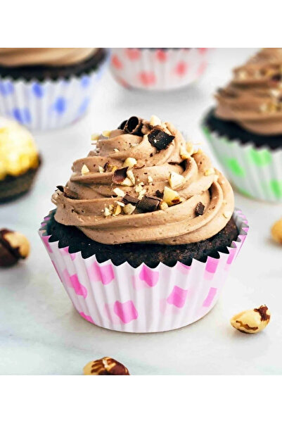 KÜÇÜK EW 300 Pieces Muffin Cupcake Paper, Colored Paper Muffin Cake Mold Patt...