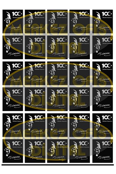 MOD ATATURK 10 NOVEMBER COLLAR LABEL 30 PIECES
