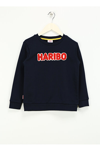 Haribo Embroidered Boy's Navy Blue Sweatshirt