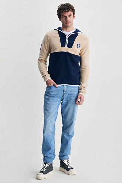 UCLA Ανδρικό φούτερ από καουτσούκ Fleece με μισό φερμουάρ Hemet Navy Blue