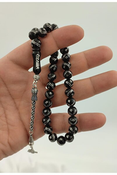 ALTAN ARSLAN Hakiki Oltu Taşı Isimli Tespih,gümüş Püsküllü Tesbih,özel Kutusu...