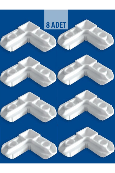 Kamataş 17*25 Sineklik Köşe Takozu Beyaz 8 Adet