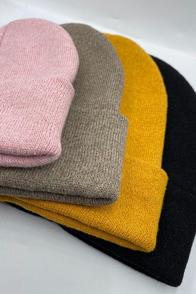 KISCHE Unisex Απλό Basic Πτυσσόμενο Χειμερινό Σετ μπερέ 4 τεμαχίων