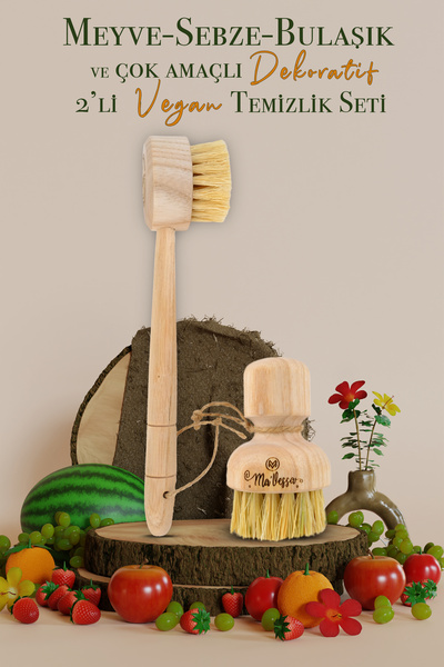 Ma'Vessa Set de curățare natural vegan pentru bucătărie, 2 piese - Set decora...