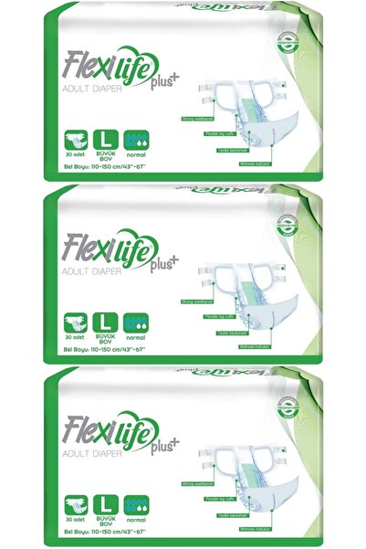 Flexi Life Adult Patient Diapers with Waistband Textile Surface L Large (90 P...