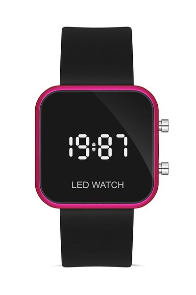 Aqua Di Polo 1987 Unisex Black Silicone Digital LED Wristwatch Apwr032907
