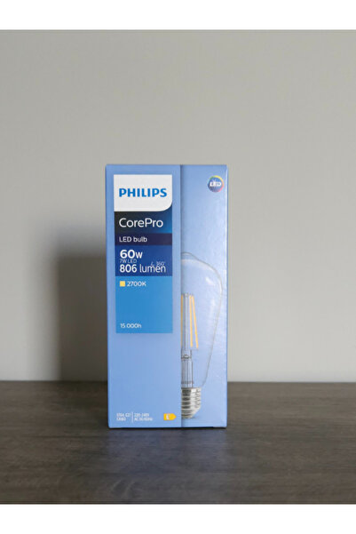 Philips CorePro E27 lamba 7W-60 W 806 Lümen Gözyaşı Şekli, açık, Sarı Işık 2700K