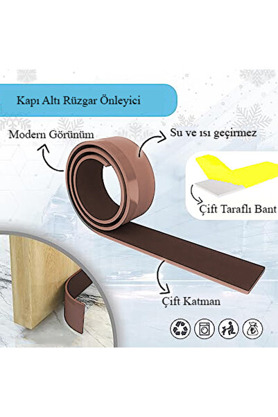 UYDEE 2 Adet Kahverengi Kapı Altı Rüzgar Soğuk Önleyici Eva Toz Tutucu Koku Önleyici