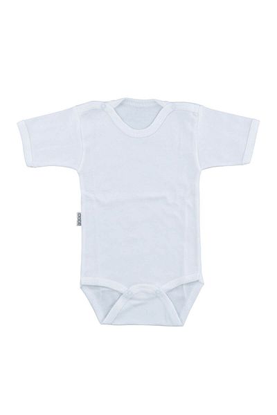 Sebi Bebe Baby Ecru Body Cotton Half Sleeve Snap Badi Sb156
