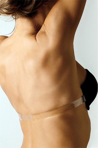 Magic Form 2020 Women's Black Front Clip Back Transparent Sponge Strapless Strapless Bra