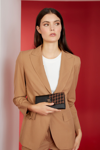 Pierre Cardin Tweed Brown Γυναικεία τσάντα Clutch & Clutch 06PO23Y1416
