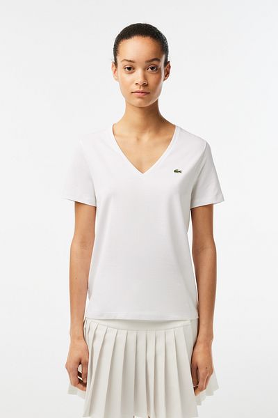 Lacoste Бяла тениска 001 за жени / момичета