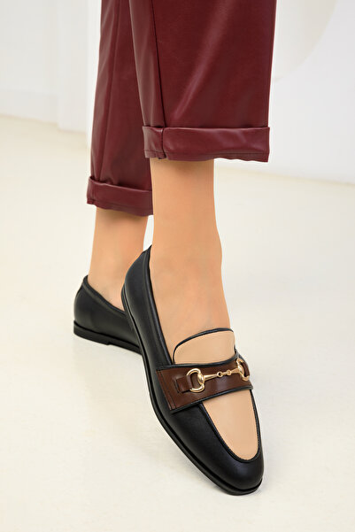 SOHO Black-Beige Women's Casual Shoes 18585