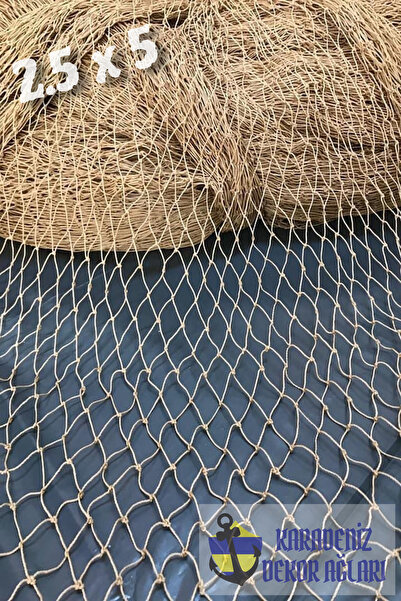 Karadeniz Dekor Ağları Kahverengi Dekoratif Balık Ağı  2,5 x 5