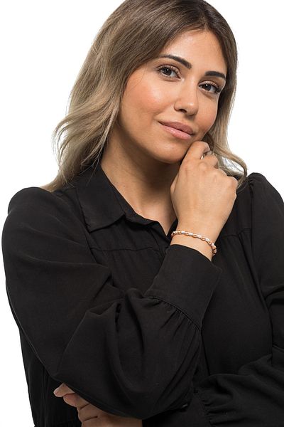Heideman Armband Mit Perle Maya Silberfarben Poliert Casual