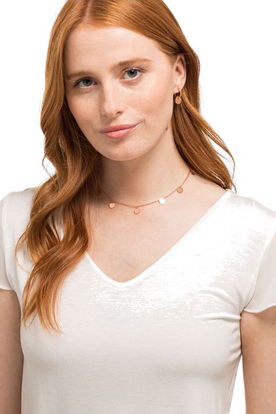 Heideman Schmuckset Frauen Mit Halskette Und Ohrringen Set Kreise Rose Goldfarben Basic