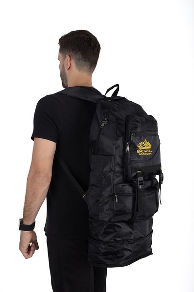 BAGWELL Τσάντα Adventures Double Gusseted 75 Lt-65 Lt and 50 Lt Κατάλληλη για ταξίδια ορειβασίας και καθημερινή χρήση