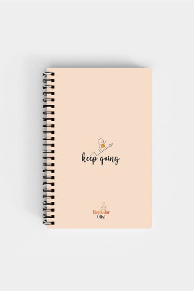 Harikalar Ofisi Keep Going Themed 14*19 Lined Notebook