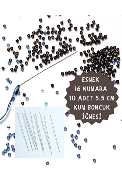 Eskişehir hobi sanat مقاس 16 5.5 سم 10 قطع من إبر خرز الرمل مرنة وناعمة لتقنية طوب ميوكي بيويت وطاولة العمل