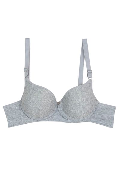 Rare White Γυναικείο σουτιέν με ρυθμιζόμενο λουράκι με γκρι επένδυση