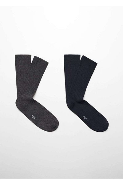 MANGO Man 2-teilige elastische Stricksocken