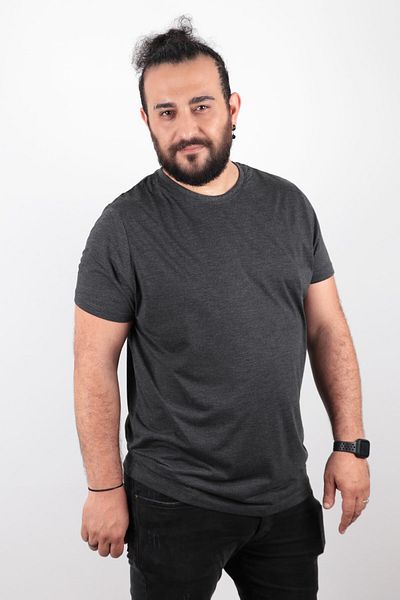 Rich تي شيرت أساسي كبير الحجم 100% قطن