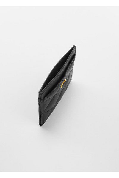 MANGO Woman Quilted card holder with logo