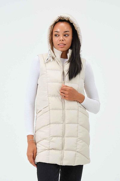 PIQUE Nita Upright Pocket Detail Vest - Ivory