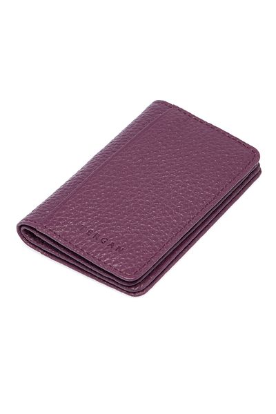 Tergan Purple Leather Unisex Card Holder 01601c48