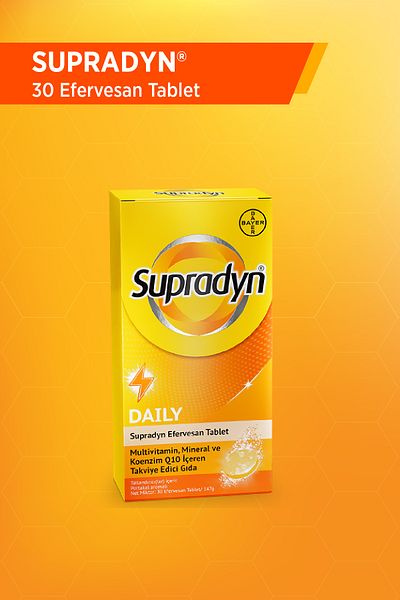 Supradyn 30 Effervescent Tablets |   Containing Coenzyme Q10, Multivitamins and Minerals