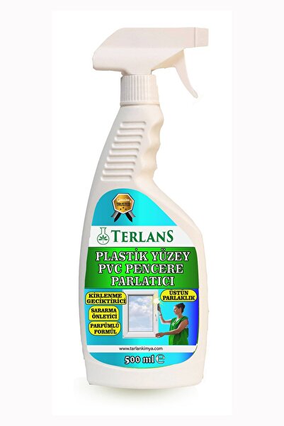 Terlans Parfümlü Plastik Yüzey Pvc Pencere Parlatıcı Temizleyici 500 ml Plast...