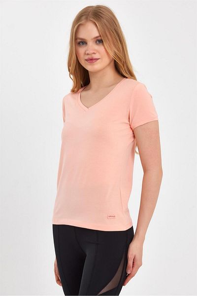 GRAB Tricou sport cu mânecă scurtă, cu decolteu în V, pentru femei