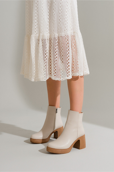 Ataköy Ayakkabı KADIN KALIN TABAN TOPUKLU BOT