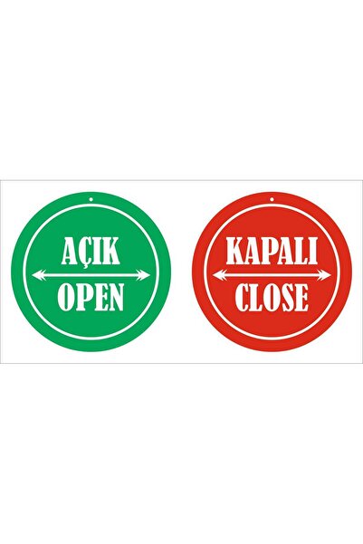 Dekokonsept Açık-Kapalı (Open-Close) Kapı Tabelası